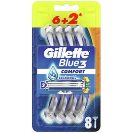 Станки GILLETTE  BLUE 3 одноразовые, 3 лезвия, 8 шт