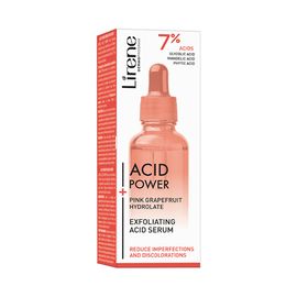 Скраб-сыворотка с комплексом кислот и гидролатами Грейпфрута для проблемной и пигментированной кожи, Lirene Acid Power 30 мл