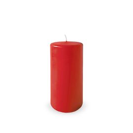 Свеча пеньковая Decor 12X6cm, 38часов, красная