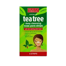Полоски для снятия черных точек на носе  Beauty Formulas Зеленый Чай, 6 шт