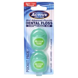 Зубная нить BEAUTY FORMULAS Active ментол 2х12м+ флор