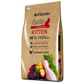 Корм для кошек Fitmin cat Purity Kitten, курица, печень, сухой, 1.5 кг
