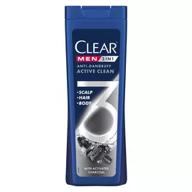 Мужской шампунь Clear Active Clean 3in1 360 мл