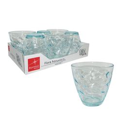 Набор стаканов для воды BORMIOLI ROCCO Flora Acqua, голубые, 6 шт