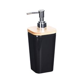 Dozator pentru sapun Bathroom, capac din bambus, 18 cm