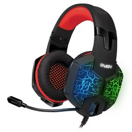 Casti SVEN AP-U988MV, negru si rosu, cu iluminare