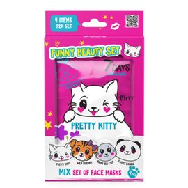 Подарочный набор 7DAYS Pretty Kitty, 4 маски