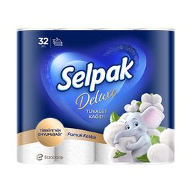 Туалетная бумага SELPAK Deluxe, 3 слоя, 32 рулона