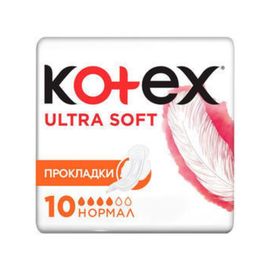 Прокладки гигиенические KOTEX Ultra Soft Normal, 4 капли, 10 шт