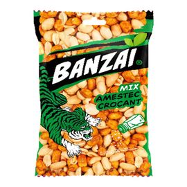 Микс Duo Crunch BANZAI, арахис, кукуруза, с ароматом барбекю, 60 гр