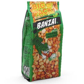 Микс Duo Crunch BANZAI, арахис, кукуруза, с ароматом барбекю, 110 гр