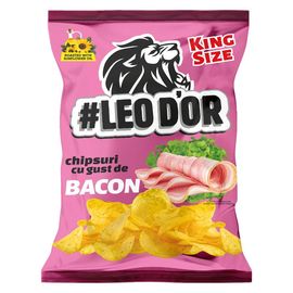 Chipsuri LEOD'OR, cu gust de bacon, 185 g