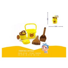 Набор игрушек для песка Медвежонок, в ведерке, 5 ед., 18cm