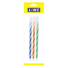 Ручка шариковая LINC Candy, синяя, 3 шт