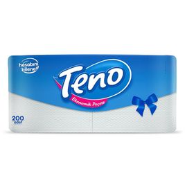 Салфетки TENO, 1 слой, кухонные, 200 штук