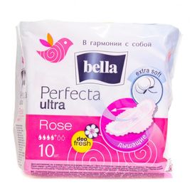 Прокладки гигиенические BELLA Perfecta Rose Deo Soft 4 капли 10 шт