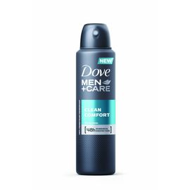 Antiperspirant-spray DOVE +CARE, Clean Comfort, pentru barbati, 150 ml