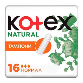 Тампоны Kotex Natural Normal, 3 капли, 16 шт.
