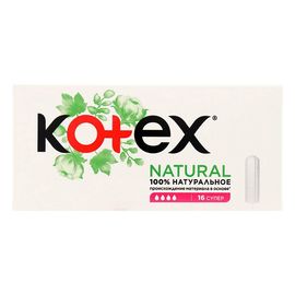 Тампоны Kotex Natural Super, 4 капли, 16 шт.