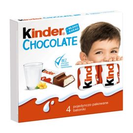 Batoane de ciocolata cu lapte KINDER Chocolate, cu umplutura de lapte, 4 buc, 50 gr