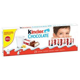 Плитки молочного шоколада KINDER Chocolate, с молочной начинкой, 24 шт, 300 гр