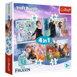 Puzzle TREFL 4in1, Disney Frozen 2, The amazing world of Frozen, varsta 3+