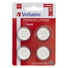 Батарейки VERBATIM Blister pack, CR2430, 3V, литиевые, 4 шт