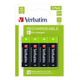 Baterie VERBATIM Rechargeable Battery AA, HR6, 2500 mAh, 4 buc