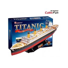 3D puzzle CUBICFUN Titanic, model mare, 113 elemente