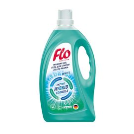 Detergent gel FLO pentru rufe albe, 2 l