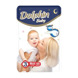 Подгузники для детей DOLPHIN Jumbo № 3, MIDI, 5-9 кг, 68 шт