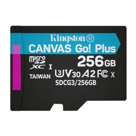 Карта памяти microSD KINGSTON Canvas Go! Plus, A2, UHS-I, U3, V30, 256GB