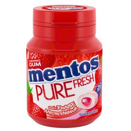 Жевательная резинка MENTOS Pure Fresh со вкусом клубники, 60 г