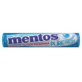 Жевательная резинка MENTOS Roll Pure Fresh синяя мята, 15,5 г