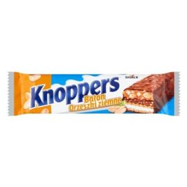Вафельный батончик KNOPPERS в шоколаде с молочным кремом и арахисом, 40 гр