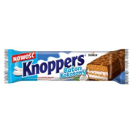 Вафельный батончик KNOPPERS в шоколаде с молочным кремом и кокосом, 40 гр