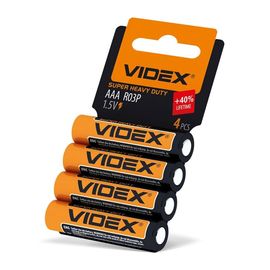 Батарейка солевая VIDEX R03P/AAA, 4 шт