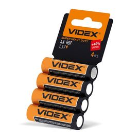Батарейка солевая VIDEX R6P/AA, 4 шт