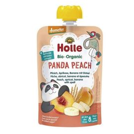 Piure HOLLE Panda Peach piersic, caise, banana, spelt, 8luni+, 100g