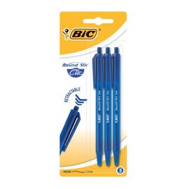 Ручка шариковая BIC автоматическая, синий, 3 шт