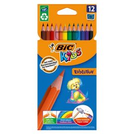 Creioane BIC evolution colorate, 12 buc