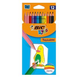Creioane BIC Tropicolors colorate, 12 buc