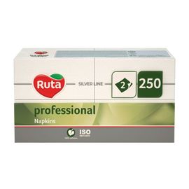 Салфетки RUTA Professional, 2-слойные, 1/8 белые, 250 листов