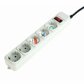 Удлинитель GEMBIRD SPG3-B-6C, 250V AC, 16 A, IP20, 5 гнезд, серый, 1.8 м