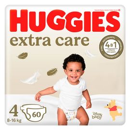 Подгузники для детей HUGGIES Extra Care №4, 8-16 кг, 60 шт.