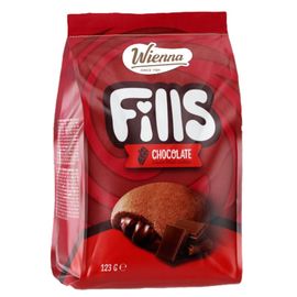 Biscuiti FILLS cu ciocolata, 123g