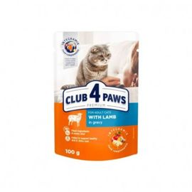 Hrana CLUB4PAWS, pentru pisici, cu miel, 100g