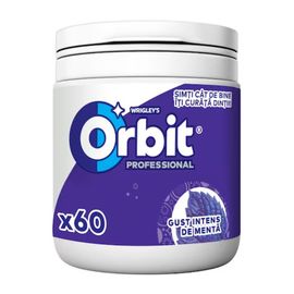 Жевательные резинки Orbit Professional Strong Mint Bottle, 84г, 60шт