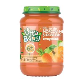 Пюре VITA Baby, яблоко-морковь-тыква, без сахара, 6+мясецев, 180г