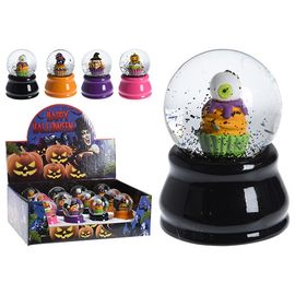 Сувенир Halloween, Шар с фигуркой, керамика, 12x10x6см